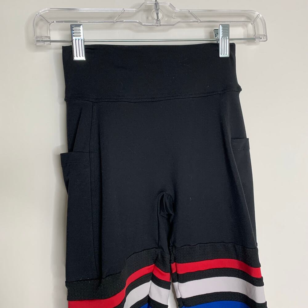 Bombshell Sportswear Scrunch Thigh Highs Red White Blue Womens - Picture 9 of 14